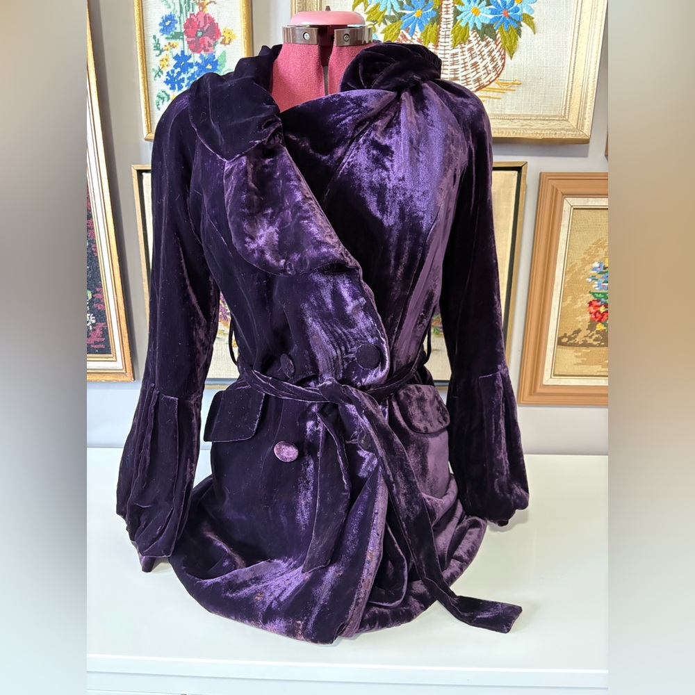 Luxurious Purple Velvet Coat